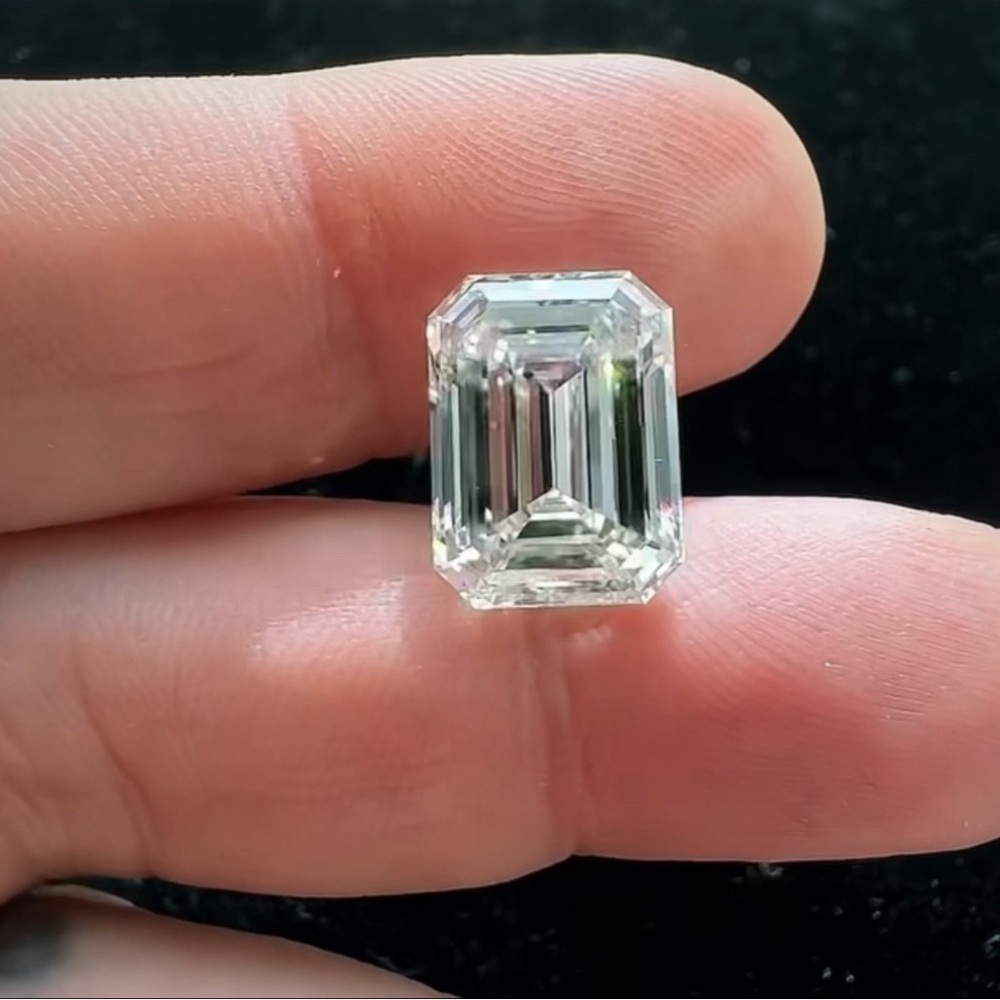 🔥VVS D 1CT Emerald Cut Certified Lab Grown Moissanite  Loose Stone